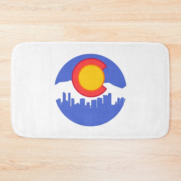 Item preview, Downtown Denver Skyline Mountains Colorado Flag designed and sold by ExploreColorado.