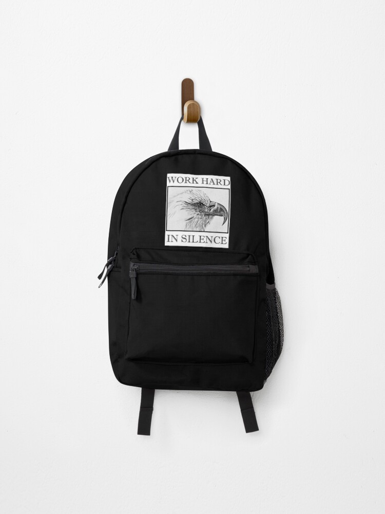 Thumbnail 1 of 3, Backpack, Work Hard In Silence designed and sold by LiskaPS.