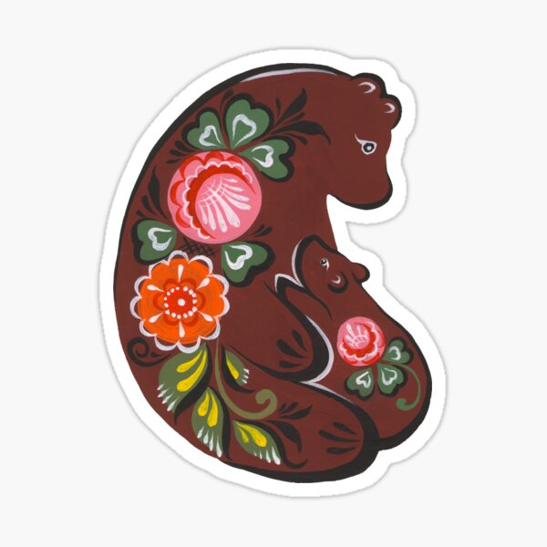 Mama bear and baby bear Sticker