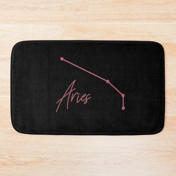 Item preview, Aries Zodiac Sign in Pink on Black designed and sold by tinyteacups.