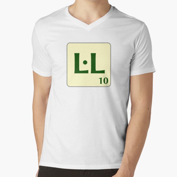 Ficha de Scrabble L·L de 10 puntos Camiseta de cuello en V