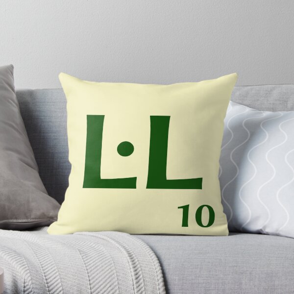 Ficha de Scrabble L·L de 10 puntos Cojín