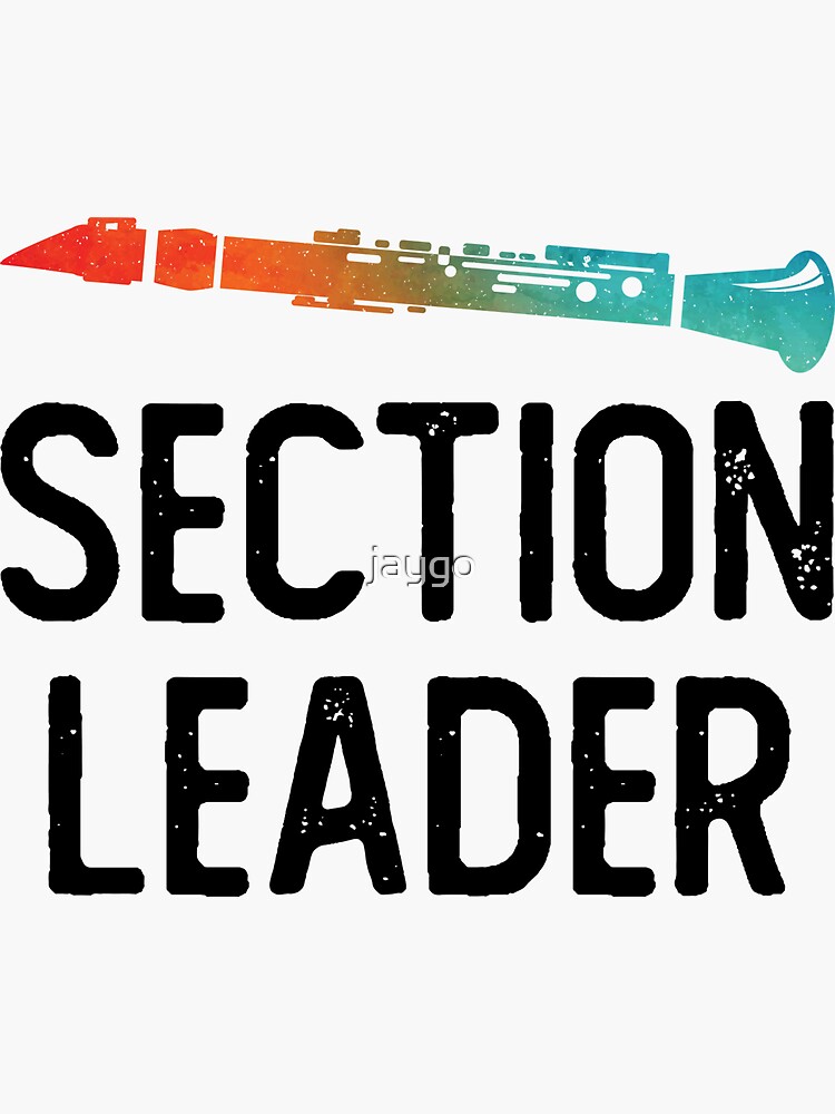 Section Leader Marching Band" Sticker for Sale by jaygo