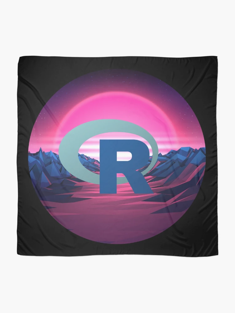 Thumbnail 2 of 3, Scarf, R programming language R logo designed and sold by Birdhead.