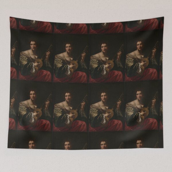 Item preview, Woman Playing the Guitar-by Simon Vouet (1618) designed and sold by Uma8.