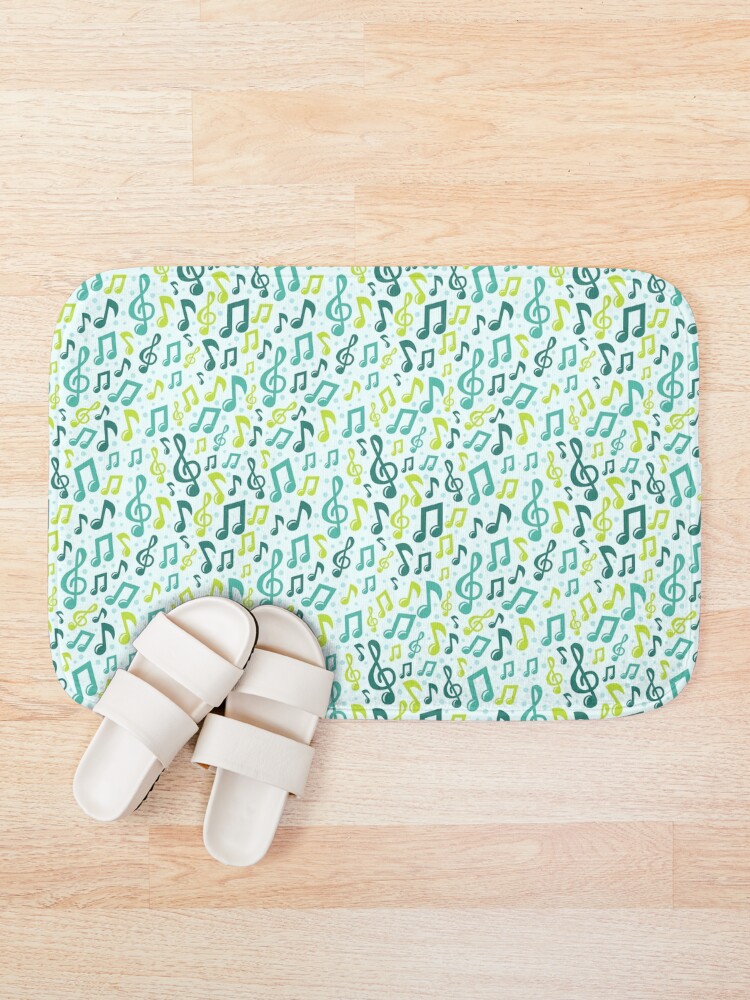 Thumbnail 1 of 6, Bath Mat, Music Notes Patterns designed and sold by skdesigns83.