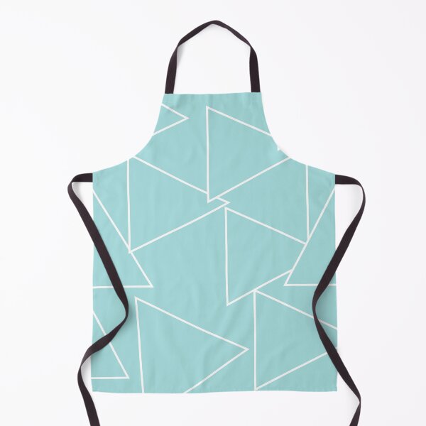 Item preview, White Triangle Abstract art with Turquoise background designed and sold by pastel-only.