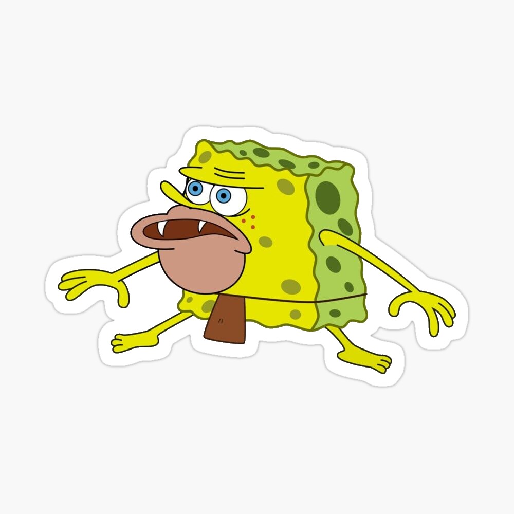 Caveman Spongebob MEME Sticker by Keles