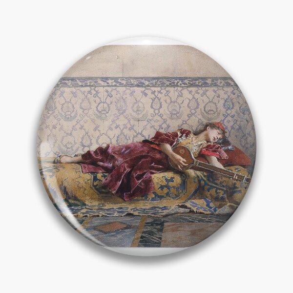 Item preview, Morrocan Girl Playing a Stringed Instrument-by Alexandre L. Leloir (1875) designed and sold by Uma8.