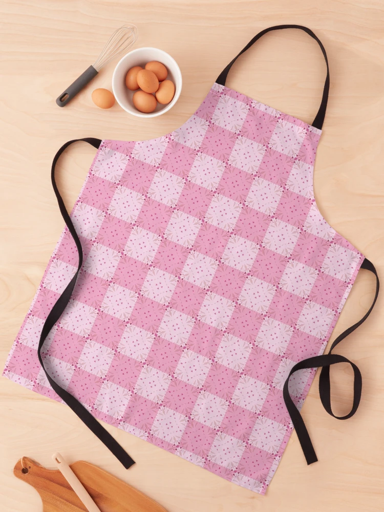 Thumbnail 1 of 6, Apron, Summer Pink Geometric Quilt Design Pattern designed and sold by PatternPerfect.