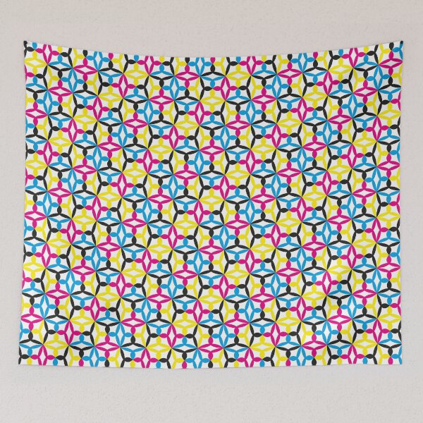 Item preview, Geometric Flower Petal Pattern (CMYK) designed and sold by John Uttley.