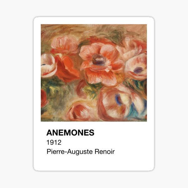 Item preview, Anemones Pierre-Auguste Renoir Pantone Card designed and sold by neopop.