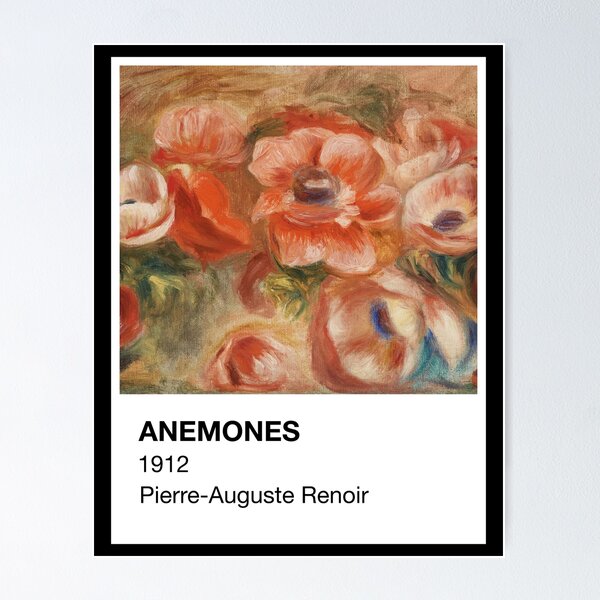 Artikel-Vorschau von Anemonen Pierre-Auguste Renoir Pantone Karte, designt und verkauft von neopop.