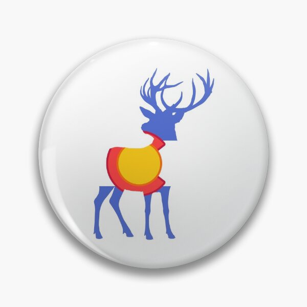 Artikelvorschau, Deer Buck Colorado Flag - Wild Deer Hunting entworfen und verkauft von ExploreColorado.