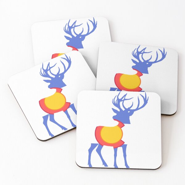 Item preview, Deer Colorado Flag - Wild Deer Hunting designed and sold by ExploreColorado.