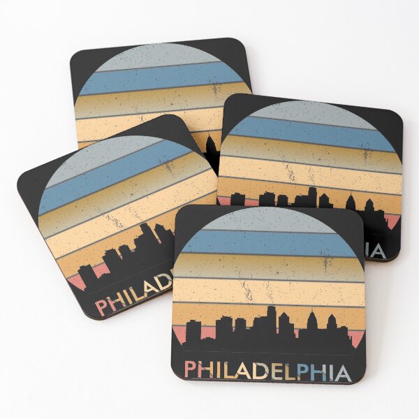 Item preview, PHILADEPHIA vintage design, silhouette design, sunset design, PHILADEPHIA skyline designed and sold by greatatlas.