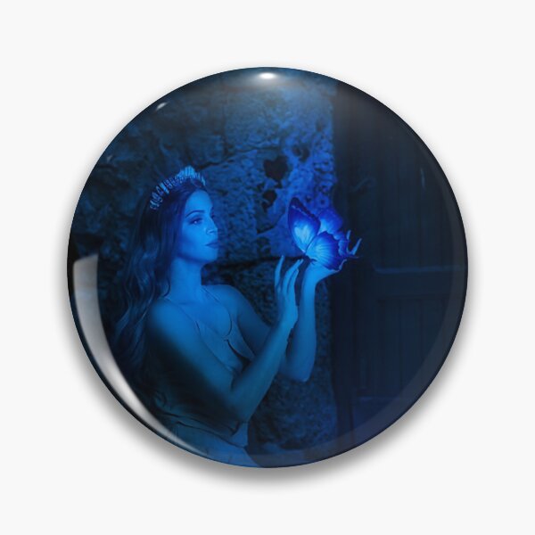 Item preview, Butterfly Lady Discovering  Beautiful Blue Glowing Butterflies   designed and sold by david parry.