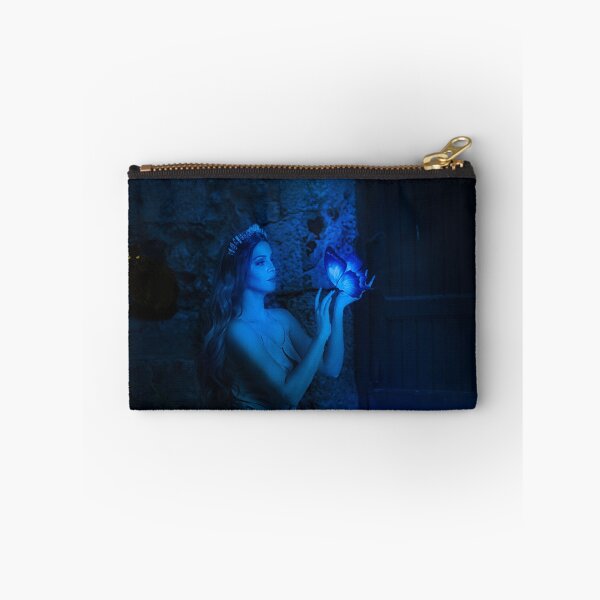 Item preview, Butterfly Lady Discovering  Beautiful Blue Glowing Butterflies   designed and sold by david parry.
