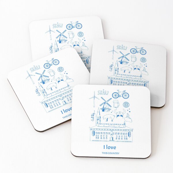 Item preview, I love this country illustrated patriotic design Denmark designed and sold by Evartdesign.