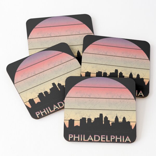 Item preview, PHILADEPHIA sunset design, silhouette design, sunset design, PHILADEPHIA skyline designed and sold by greatatlas.