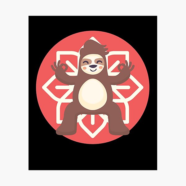 Item preview, Copy of Yoga Sloth Mandala Cute Sloth Graphic designed and sold by wdyoungblood.
