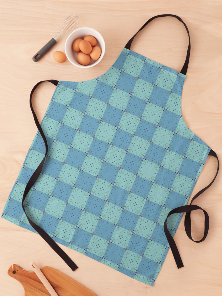 Thumbnail 1 of 6, Apron, Summer Blue Geometric Quilt Design Pattern designed and sold by PatternPerfect.