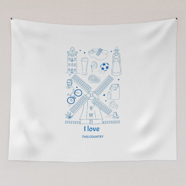 Item preview, I love this country illustrated patriotic design Netherlands designed and sold by Evartdesign.