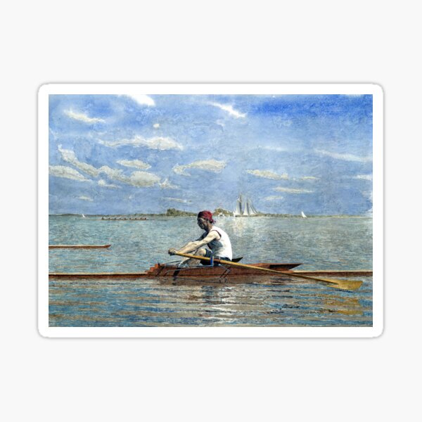 Thomas Eakins John Biglin in a Single Scull Sticker