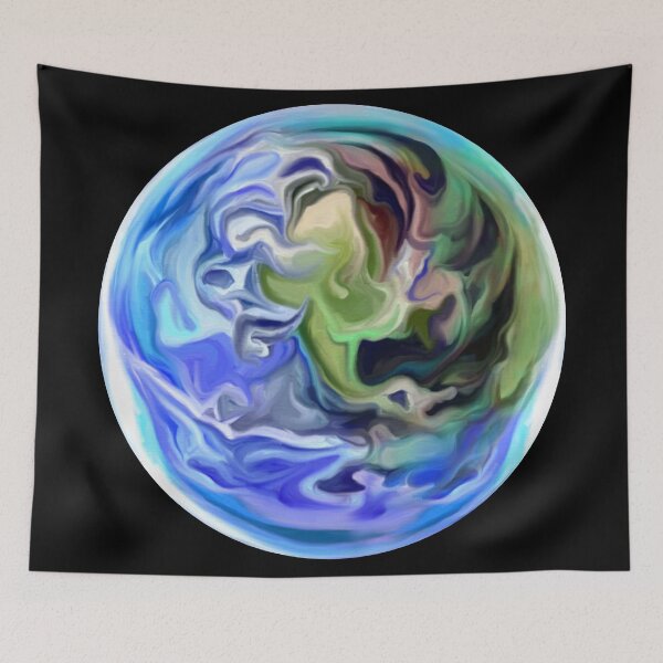 Item preview, Swirly Planet Earth Globe  designed and sold by Deborah Camp.