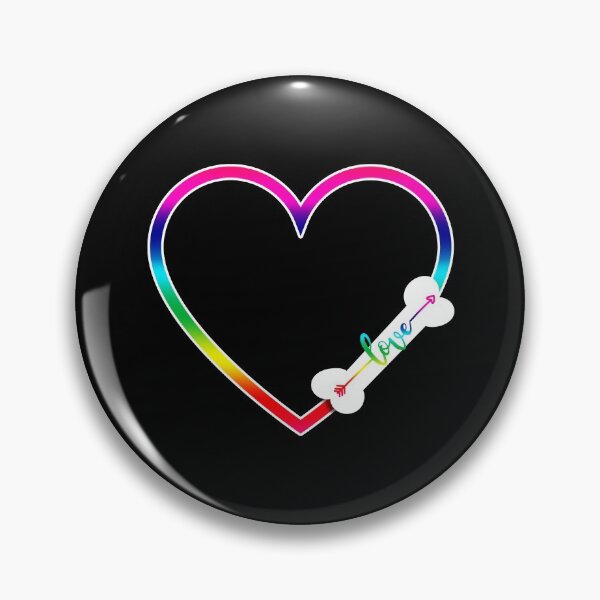 Item preview, LGBT Pride Heart Love Bone  designed and sold by PomchiloveNlife.