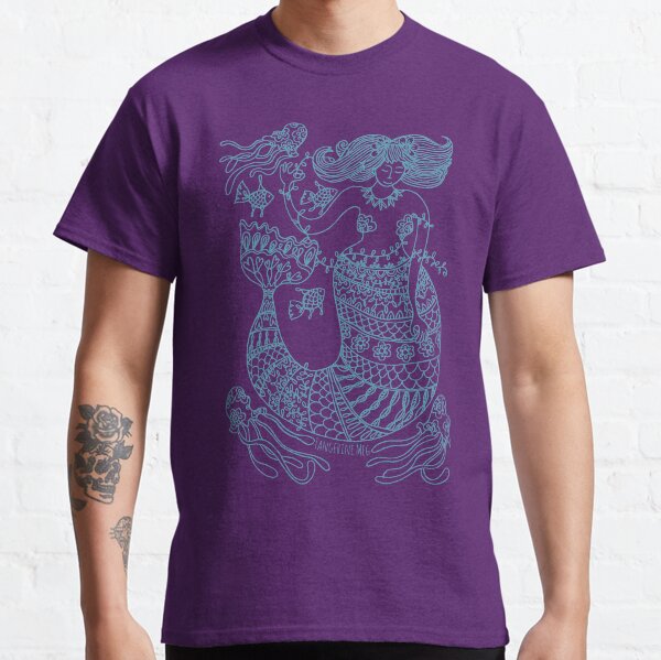Mermaid and Friends - aqua print Classic T-Shirt