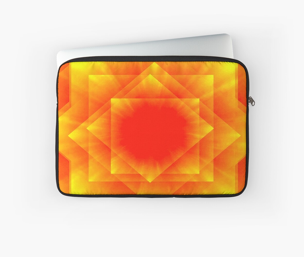 "Geometric Floral" Laptop Sleeves by diykhandmade Redbubble