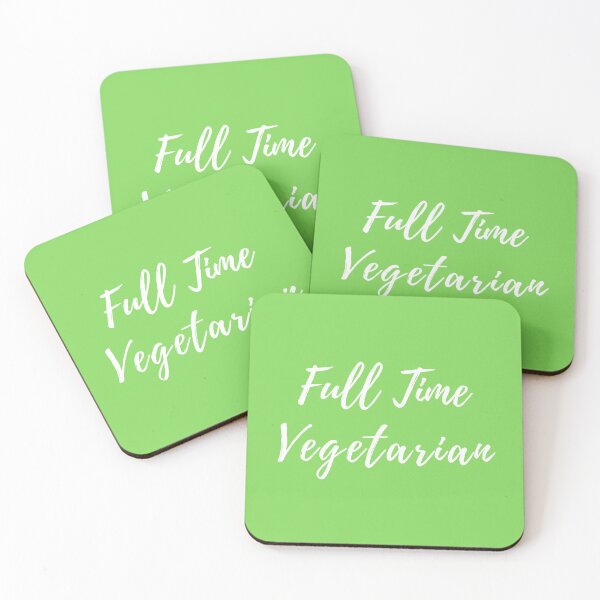 Item preview, Full Time Vegetarian - White Writing - Gift Idea designed and sold by akaiawa.