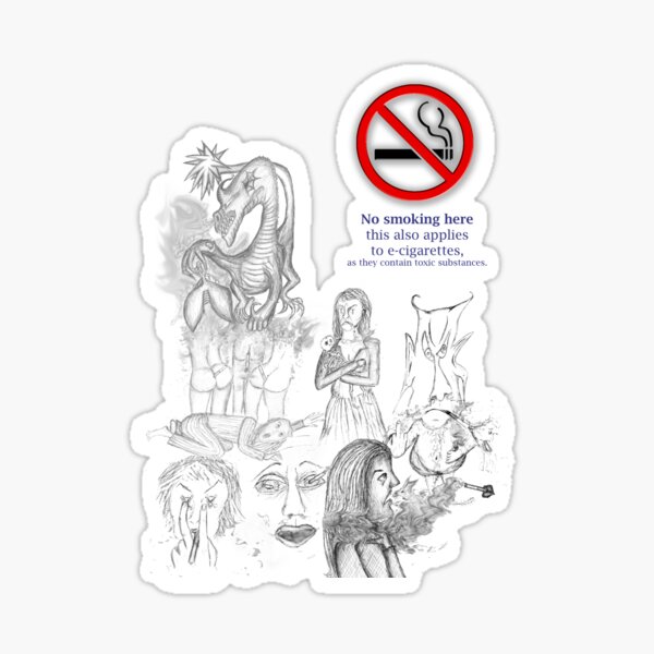 No smoking my eyes out Sticker