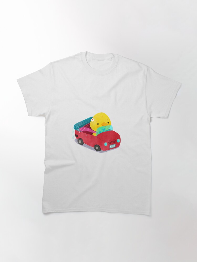 Alternate view of Miss Duck driving a car Classic T-Shirt