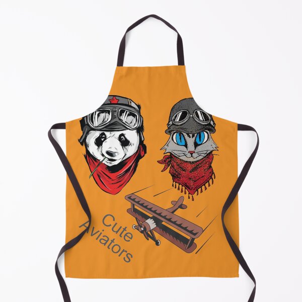 Item preview,  Panda and cat couple in flying hats and goggles designed and sold by ajtechdesigns.