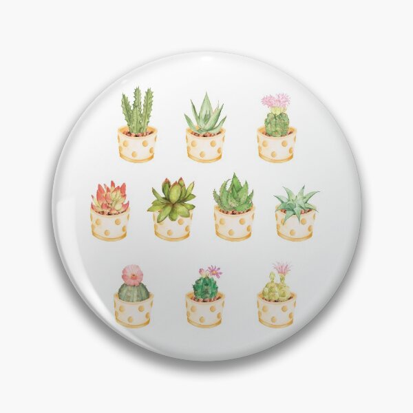 Item preview, Watercolor Potted Succulents and Cactuses for Plant Lover - Pack #1 designed and sold by ShyOwlet.