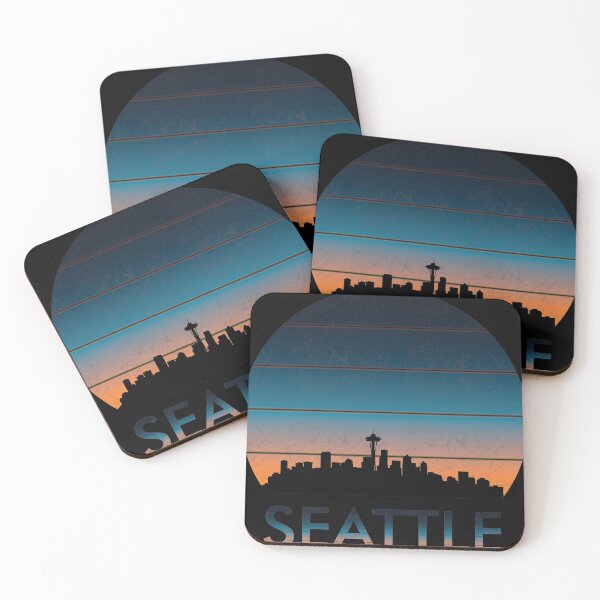 Item preview, SEATTLE  sunset design, silhouette design, sunset design, SEATTLE  skyline designed and sold by greatatlas.