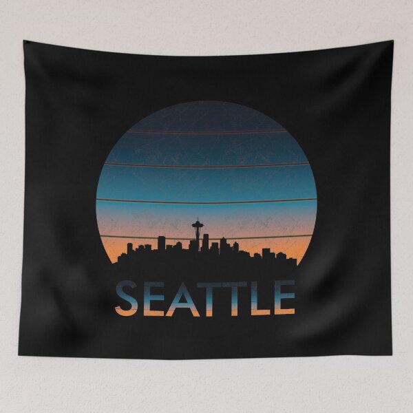 Item preview, SEATTLE  sunset design, silhouette design, sunset design, SEATTLE  skyline designed and sold by greatatlas.