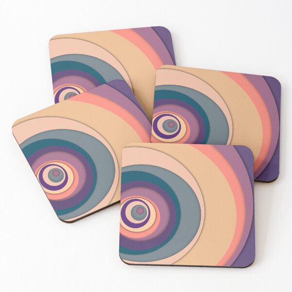 Item preview, Aesthetic Abstract Rainbow Geometric Optical Illusion 70s retro pattern - Caroline Laursen original designed and sold by Caroline Laursen.