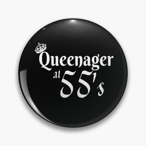 Item preview, Queenager at 55's funny design for senior women designed and sold by DesignsVault.