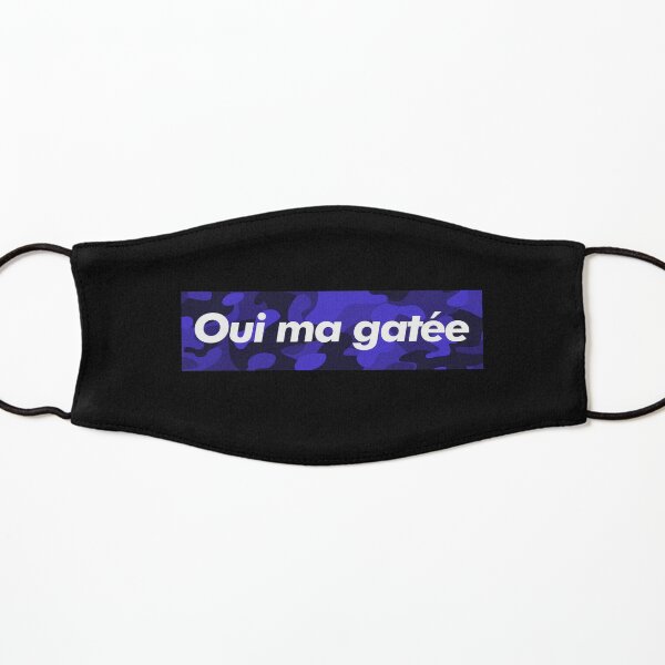 Oui ma gatee n°20 - Camouflage bleu/violet Masque enfant