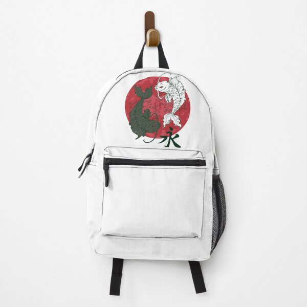 Item preview, Koi Fish Yin Yang Duality - Black White Coy Fish, Japanese Style Red Rising Sun designed and sold by CoitoCG.