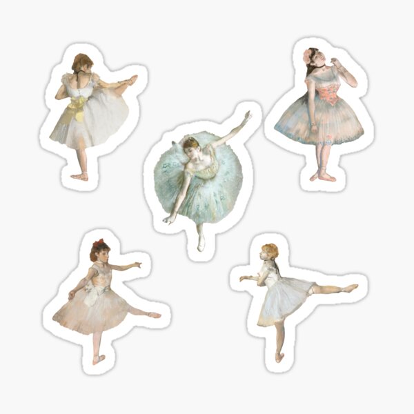 Edgar Degas ballet dancers sticker set Sticker