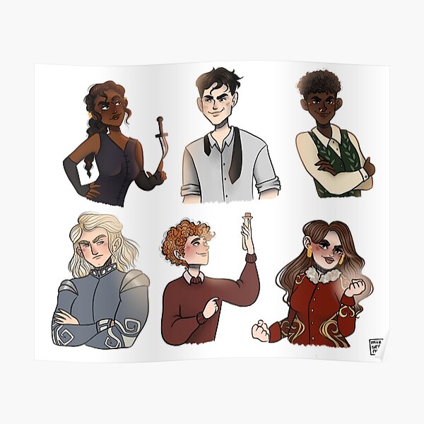 Six Of Crows Inej Kaz Jesper Matthias Wylan Nina Poster By Murspaart Redbubble