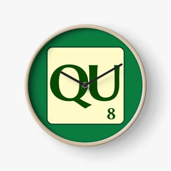 Ficha de Scrabble QU de 8 puntos Reloj