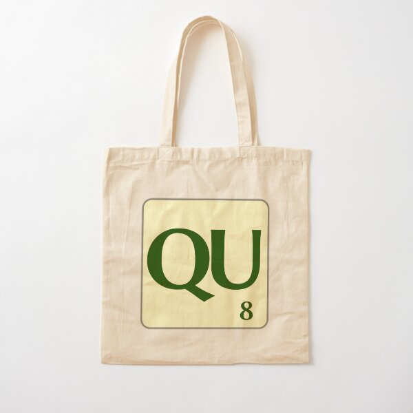Ficha de Scrabble QU de 8 puntos Bolsa de algodón