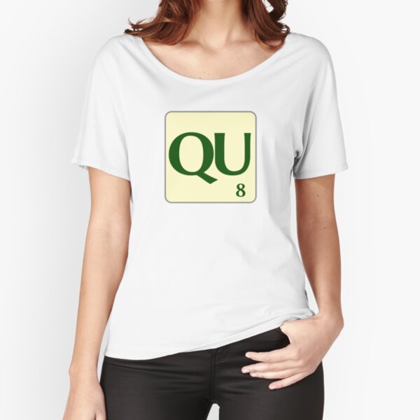 Ficha de Scrabble QU de 8 puntos Camiseta ancha
