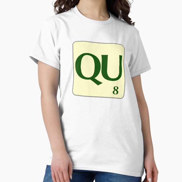 Ficha de Scrabble QU de 8 puntos Camiseta clásica