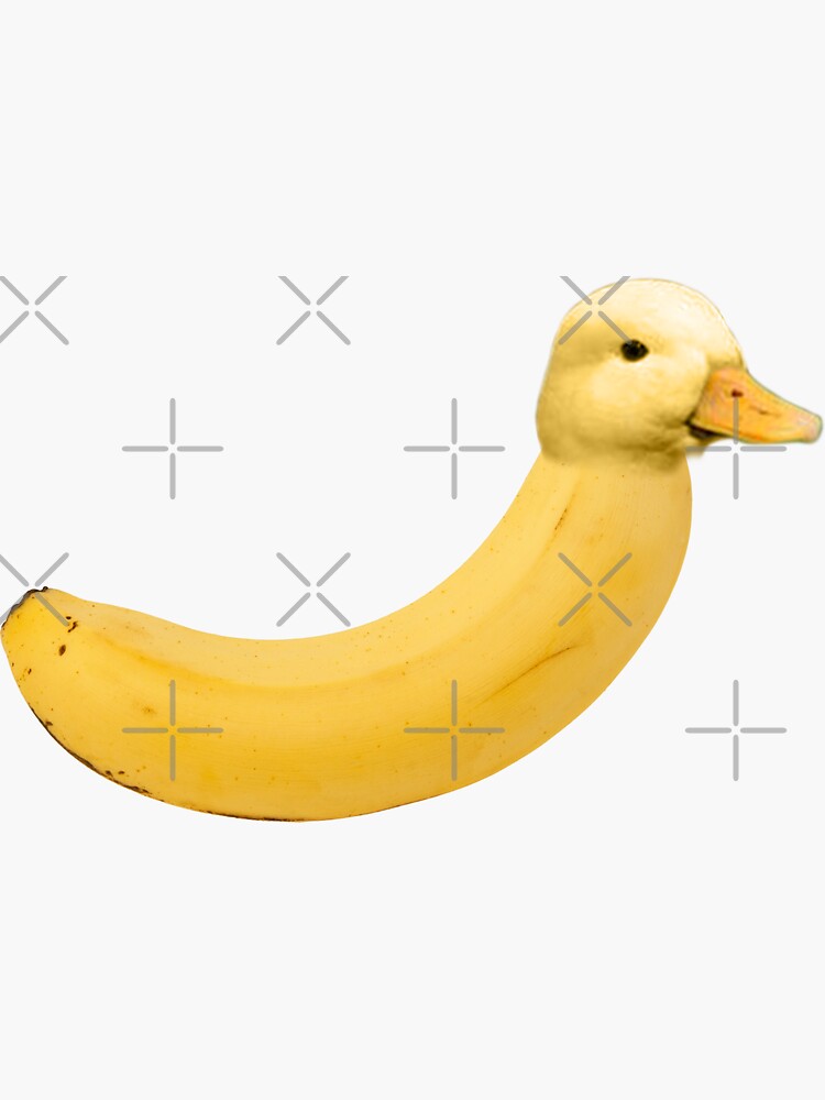 "Realistic banana duck" Sticker for Sale by Glstudio Redbubble